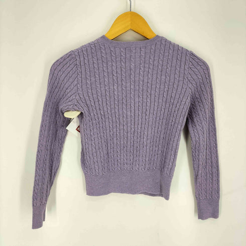 ポロラルフローレン POLO RALPH LAUREN ポニー刺繍 ケーブル編み クルーネック ニット カーディガン レディース import:M