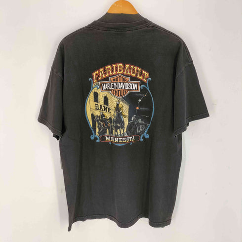ハーレーダビッドソン HARLEY-DAVIDSON コピーライト1999 USA製 ファイヤーイーグル 両面プリントTシャツ メンズ XL