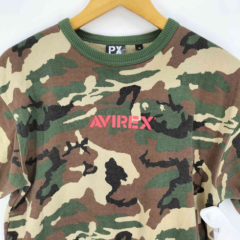 アヴィレックス AVIREX フロントロゴプリント カモ柄 S/Sスウェット シャツ メンズ JPN:M