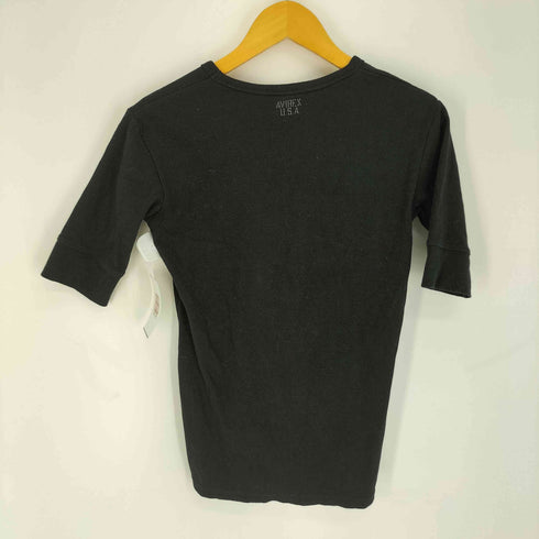 アヴィレックス AVIREX Uネック リブ Tシャツ メンズ import:S