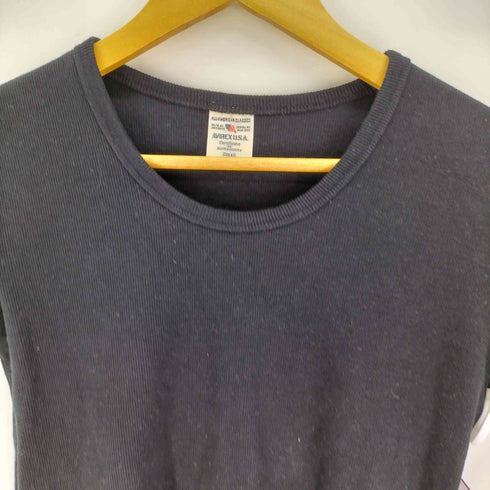 アヴィレックス AVIREX Uネック リブ Tシャツ メンズ import:S