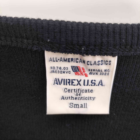 アヴィレックス AVIREX Uネック リブ Tシャツ メンズ import:S
