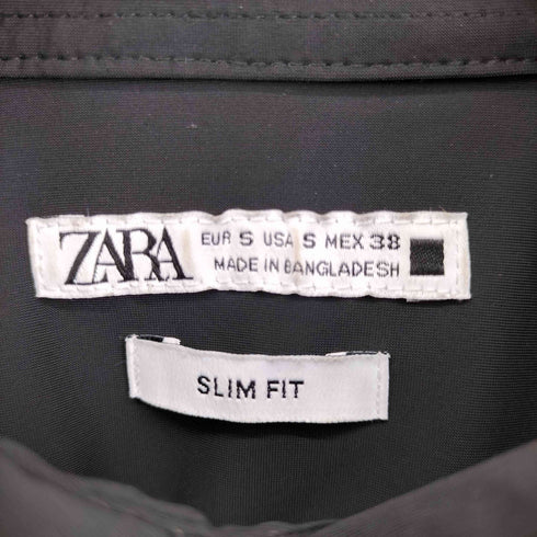 ザラ ZARA SLIM FIT L/S レギュラーカラーシャツ メンズ import:S