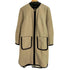 タラジャーモン TARA JARMON ウール混 ノーカラー ロングコート レディース JPN:40