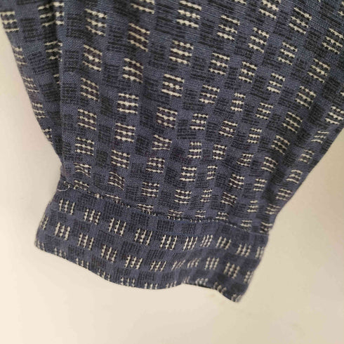 ALFANI 総柄 レーヨン100 バンドカラーシャツ メンズ import:L