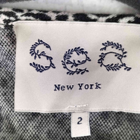 シーニューヨーク sea new york レオパード バックジップデザイン ワンピース レディース JPN:2