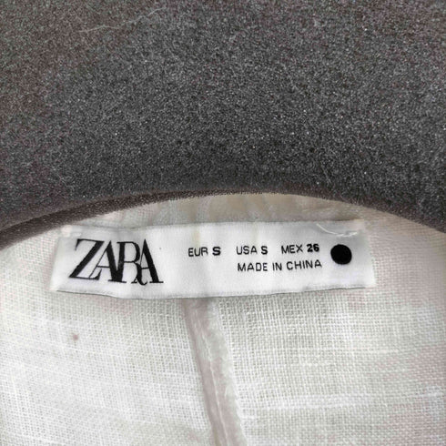 ザラ ZARA ピーターパンカラー リネンブラウス フリルブラウス レディース import:S