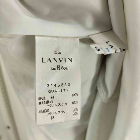 ランバンオンブルー LANVIN en Bleu チェックパフスリーブ S/S ワンピース レディース 38