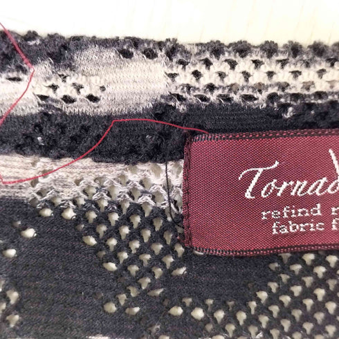 トルネードマート TORNADO MART 抜染メッシュボーダーカーディガン メンズ JPN:M