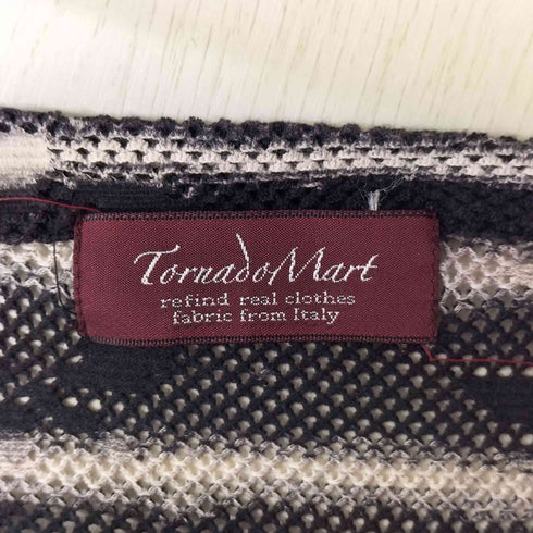 トルネードマート TORNADO MART 抜染メッシュボーダーカーディガン メンズ JPN:M