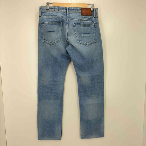 ヤヌーク YANUK MICHEL ダメージ加工ストレートデニムパンツ メンズ US:32-33