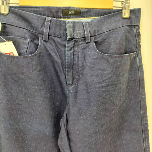 ヒューゴボス HUGO BOSS ストライプスティッチストレートパンツ メンズ US:30-31