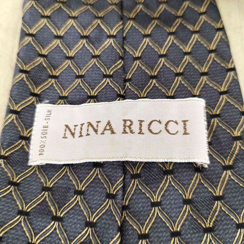 ニナリッチ NINA RICCI MADE IN FRANCE 総柄シルクネクタイ メンズ