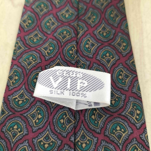 CLUB VIP 総柄シルクネクタイ メンズ