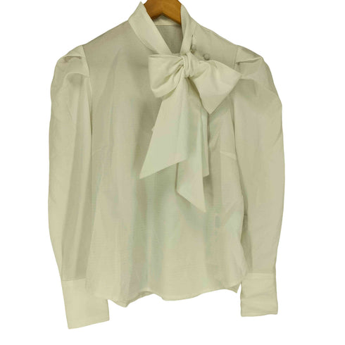 Bibiy. RIBBON CUFFS BLOUSE リボンカフスブラウス domestic レディース FREE