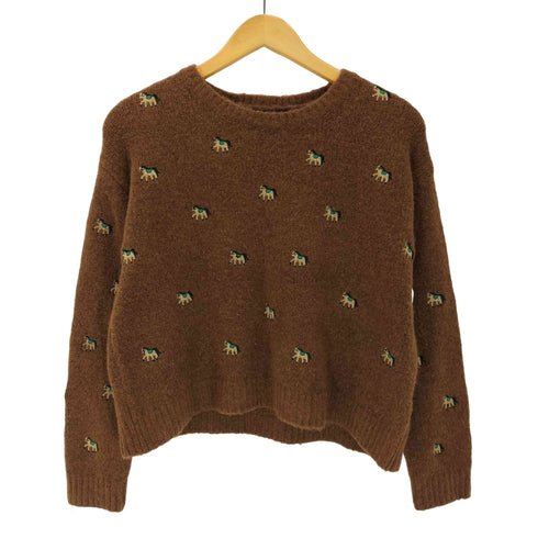 ザラ ZARA 刺繍ニットセーター レディース import:S