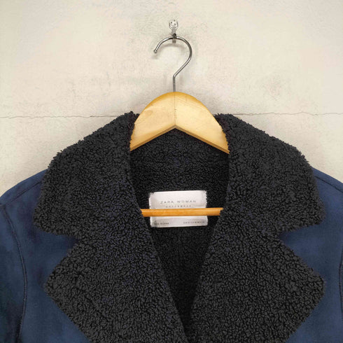 ザラ ZARA フェイクムートン ボアコート レディース import:M