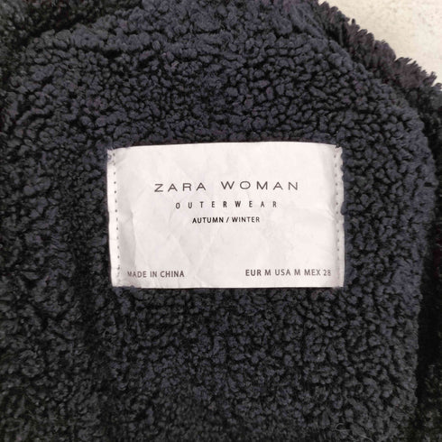 ザラ ZARA フェイクムートン ボアコート レディース import:M