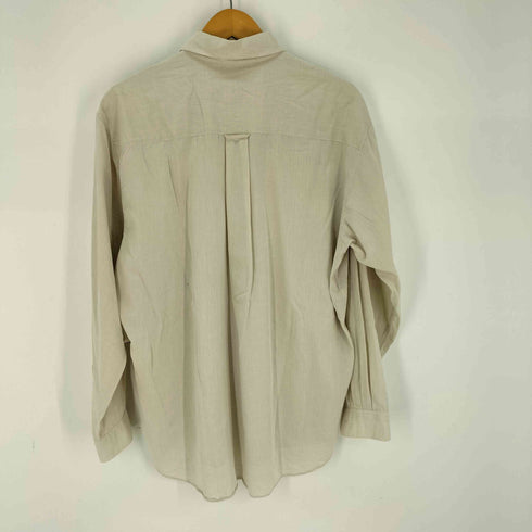 パパス papas コットン100 ヘリンボーン レギュラーカラー L/S シャツ メンズ