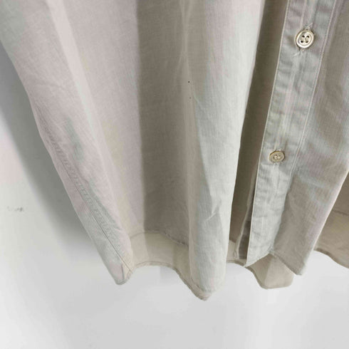 パパス papas コットン100 ヘリンボーン レギュラーカラー L/S シャツ メンズ