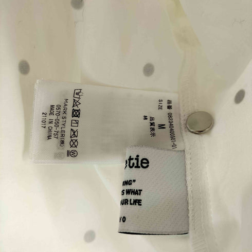 ジュエティ jouetie ラインストーンクロップドシャツ レディース import:M