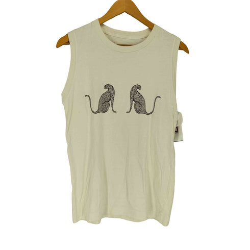 アメリ AMERI MEDI WHITE TWIN CHEETAH TANK タンクトップ レディース FREE