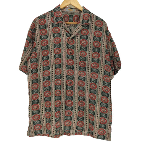 インターメッツォ INTERMEZZO レーヨン混総柄シャツ メンズ M