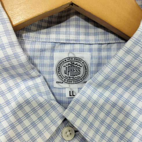 ジェイプレス J.PRESS ボタンダウン 半袖 チェック シャツ メンズ LL