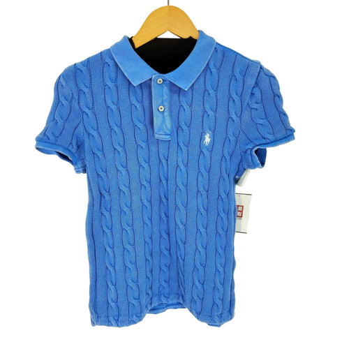 ポロラルフローレン POLO RALPH LAUREN USED加工 コットンニット ポロ レディース import:M