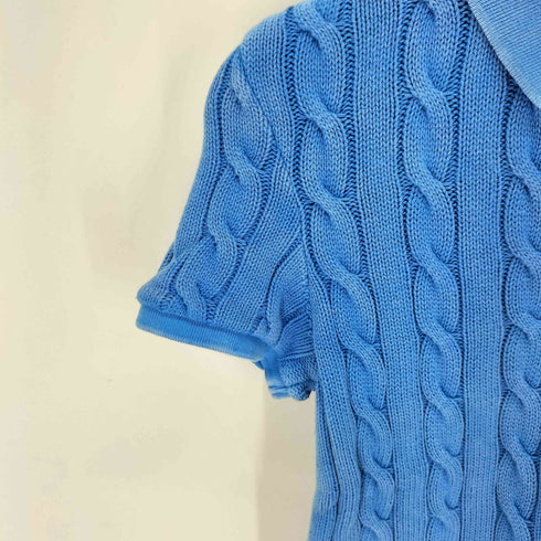 ポロラルフローレン POLO RALPH LAUREN USED加工 コットンニット ポロ レディース import:M