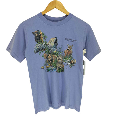 アンビル Anvil 90-00s USA製 フロントアニマルプリントクルーネックTシャツ レディース L