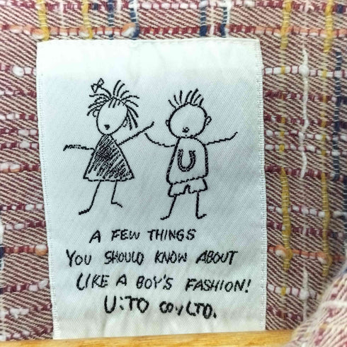 UTO MADE IN JAPAN 日本製 刺繍デザインポケットシャツ メンズ