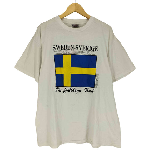 オニータ ONEITA USA製 袖裾シングル スウェーデン国旗 カットソー メンズ import:XL