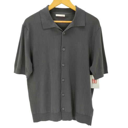 ザラ ZARA COTTON KNIT SHIRT コットン ニット シャツ メンズ import:M