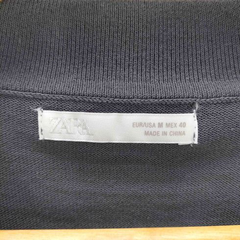 ザラ ZARA COTTON KNIT SHIRT コットン ニット シャツ メンズ import:M