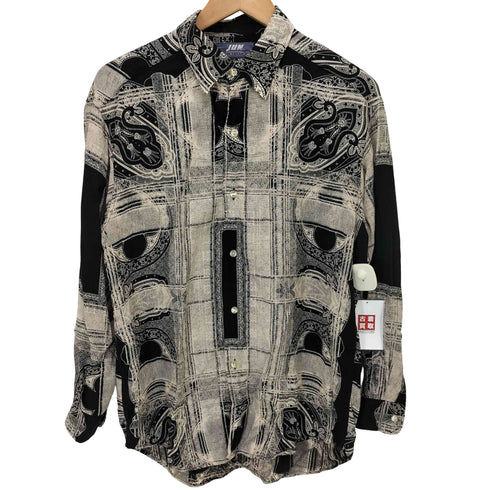 ジュンメン JUN MEN 90S イタリア製 総柄 レーヨンシャツ メンズ