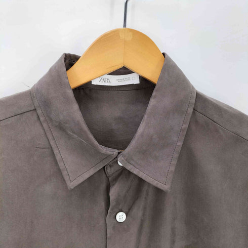 ザラ ZARA RELAXED FIT FLOWING SHIRT リラックス フィット フローイング シャツ メンズ import:M
