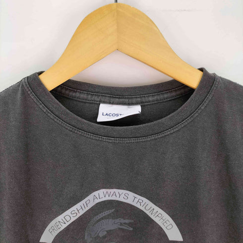 ラコステスポーツ LACOSTE SPORT フロントプリント クルーネックTシャツ レディース import:S