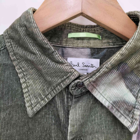 ポールスミスロンドン Paul Smith LONDON フラワーデザイン コーデュロイシャツ メンズ import:L