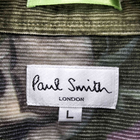 ポールスミスロンドン Paul Smith LONDON フラワーデザイン コーデュロイシャツ メンズ import:L