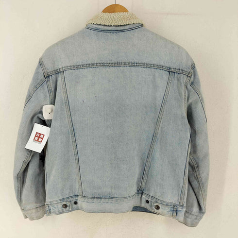リーバイス Levis 袖薔薇刺繍 ボア デニムジャケット レディース M