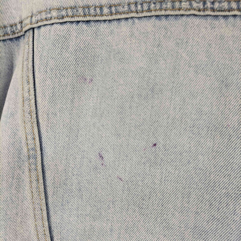 リーバイス Levis 袖薔薇刺繍 ボア デニムジャケット レディース M