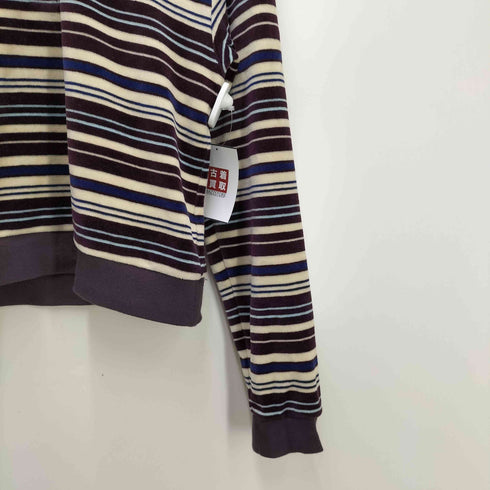 ロクビューティーアンドユースユナイテッドアローズ 6 BEAUTY & YOUTH UNITED ARROWS ベロア ボーダー ポロシャツ レディース FREE