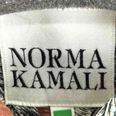 NORMA KAMALI 総柄 シャツワンピース レディース
