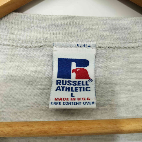 ラッセルアスレチック RUSSELL ATHLETIC 90s USA製 霜降り 無地 ブランク ポケット Tシャツ メンズ import:L