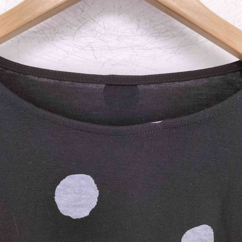 コイビトミサキ koibito misaki ドット柄 七分袖 ロングトップス チュニックワンピース レディース M-L