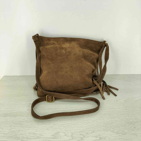 BRANDY MELVILLE カウレザー フリンジ ショルダーバッグ レディース