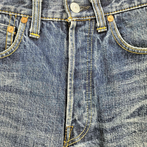 ドゥニーム Denime SHIN期 セルビッチ 赤耳 ボタンフライ コインポケット ストレートデニム メンズ 30inch