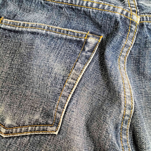 ドゥニーム Denime SHIN期 セルビッチ 赤耳 ボタンフライ コインポケット ストレートデニム メンズ 30inch