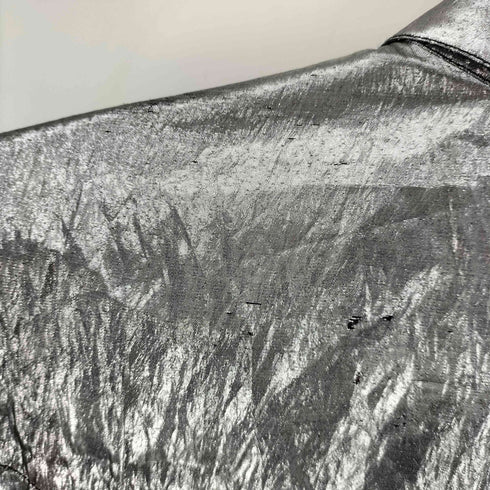 メキシコ製 シースルー メタル ナイロン レギュラーカラー シャツ レディース import:XS